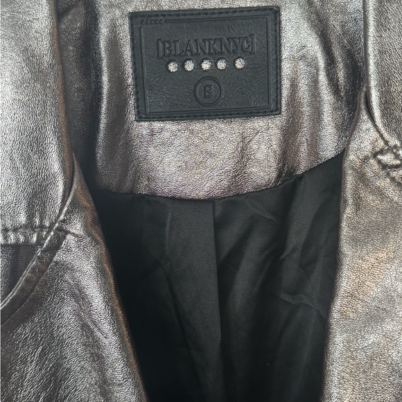 Blank NYC Metallic Silver Leather Jacket - Picture 2 of 3